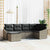 Garden Sofa Set 6 pcs Grey Poly rattan