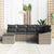 Garden Sofa Set 6 pcs Grey Poly rattan