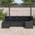 Garden Sofa Set 6 pcs Black Poly rattan