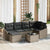 Garden Sofa Set 7 pcs Grey Poly rattan