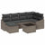 Garden Sofa Set 7 pcs Grey Poly rattan
