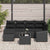 Garden Sofa Set 7 pcs Black Poly rattan