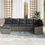 Garden Sofa Set 7 pcs Grey Poly rattan
