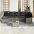 Garden Sofa Set 8 pcs Grey Poly rattan