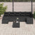 Garden Sofa Set 8 pcs Black Poly rattan
