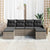 Garden Sofa Set 6 pcs Grey Poly rattan