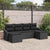 Garden Sofa Set 6 pcs Black Poly rattan
