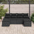 Garden Sofa Set 6 pcs Black Poly rattan