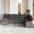 Garden Sofa Set 8 pcs Grey Poly rattan