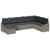Garden Sofa Set 8 pcs Grey Poly rattan