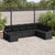 Garden Sofa Set 8 pcs Black Poly rattan