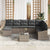 Garden Sofa Set 9 pcs Grey Poly rattan