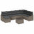 Garden Sofa Set 9 pcs Grey Poly rattan