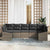Garden Sofa Set 7 pcs Grey Poly rattan