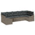 Garden Sofa Set 7 pcs Grey Poly rattan