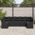 Garden Sofa Set 7 pcs Black Poly rattan