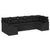 Garden Sofa Set 7 pcs Black Poly rattan