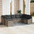 Garden Sofa Set 9 pcs Grey Poly rattan