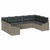Garden Sofa Set 9 pcs Grey Poly rattan