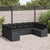 Garden Sofa Set 9 pcs Black Poly rattan