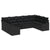Garden Sofa Set 9 pcs Black Poly rattan