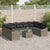 Garden Sofa Set 10 pcs Grey Poly rattan