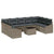 Garden Sofa Set 10 pcs Grey Poly rattan