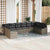 Garden Sofa Set 10 pcs Grey Poly rattan