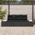Garden Sofa Set 3 pcs Black Poly rattan