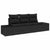 Garden Sofa Set 3 pcs Black Poly rattan