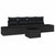 Garden Sofa Set with Cushion Manual 5 pcs Black 55 x 55 x 37 cm