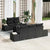 Garden Sofa Set 6 pcs Black Poly rattan