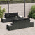 Garden Sofa Set 7 pcs Black Poly rattan