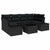 Garden Sofa Set 7 pcs Black Poly rattan