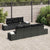 Garden Sofa Set 8 pcs Black Poly rattan