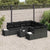 Garden Sofa Set 9 pcs Black Poly rattan