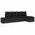 Garden Sofa Set 5 pcs Black Poly rattan