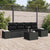 Garden Sofa Set 6 pcs Black Poly rattan