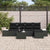 Garden Sofa Set 6 pcs Black Poly rattan