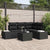 Garden Sofa Set 5 pcs Black Poly rattan