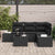 Garden Sofa Set 5 pcs Black Poly rattan