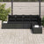 Garden Sofa Set 5 pcs Black Poly rattan