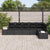 Garden Sofa Set with Cushion 6 pcs Black Poly rattan