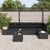 Garden Sofa Set with Cushion 7 pcs Black Poly rattan