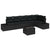 Garden Sofa Set with Cushion 7 pcs Black Poly rattan
