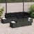 Garden Sofa Set with Cushion 7 pcs Black Poly rattan