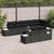 Garden Sofa Set with Cushion 9 pcs Black Poly rattan