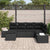 Garden Sofa Set with Cushion 6 pcs Black Poly rattan