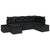 Garden Sofa Set with Cushion 6 pcs Black Poly rattan