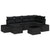 Garden Sofa Set with Cushion 7 pcs Black Poly rattan
